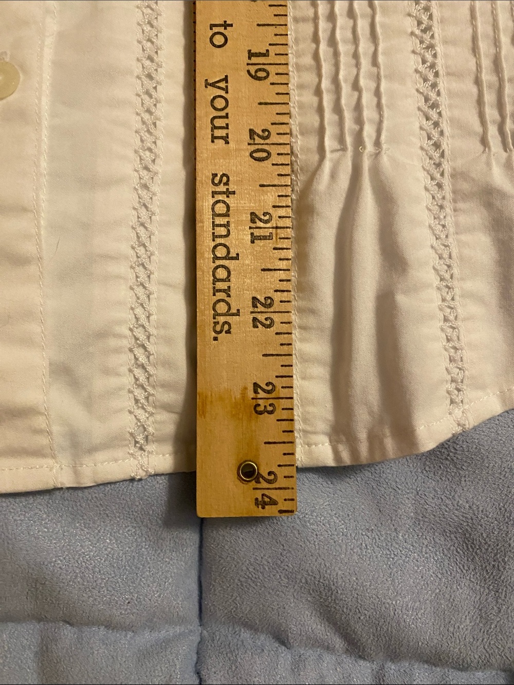 FDJ French Dressing White Pintuck Button-Up Blouse Size 8 - Picture 15 of 16